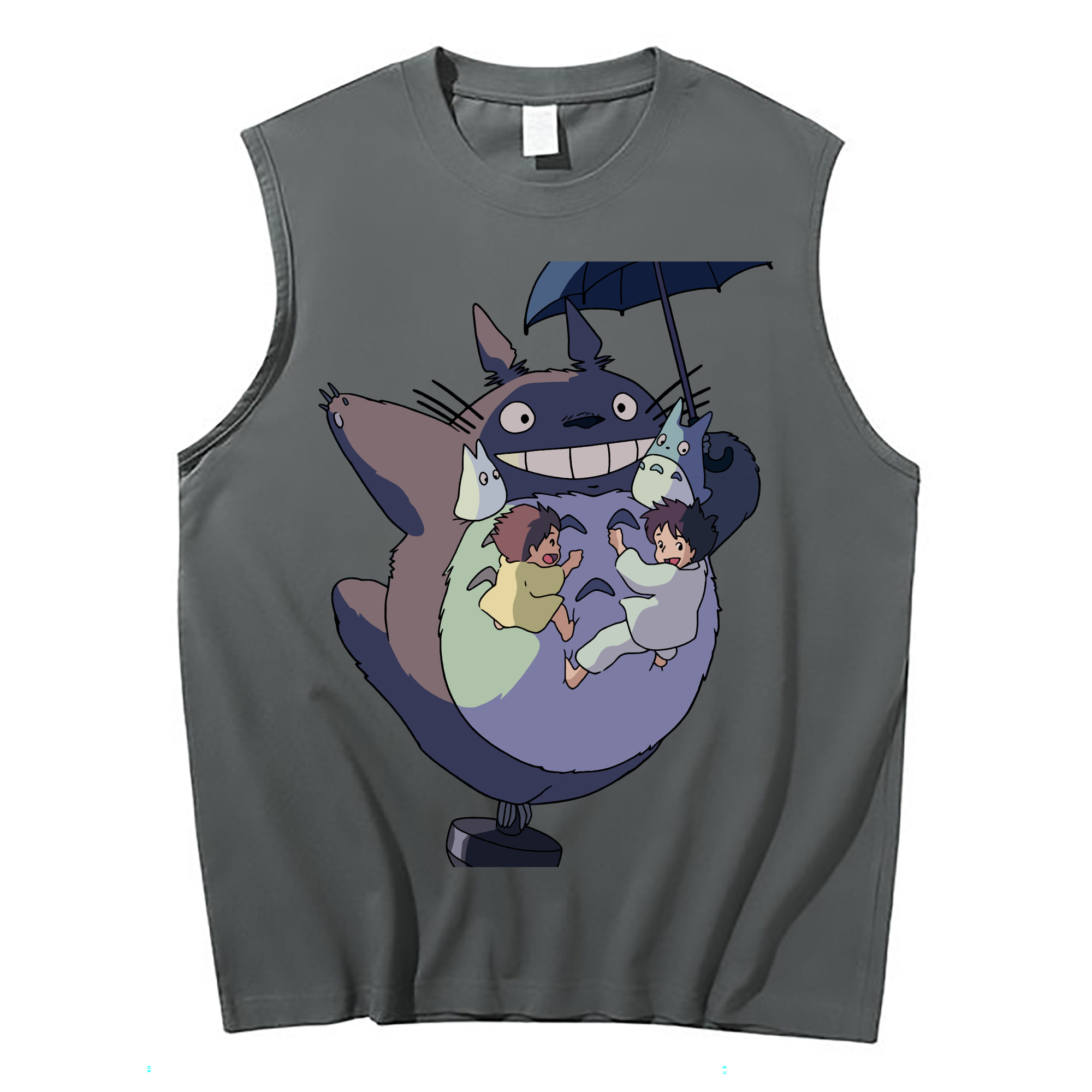 （画像用） となりのトトロ 草壁メイ 草壁サツキ My Neighbor Totoro Satsuki Kusakabe Mei Kusakabe コットン100％タンクトップ（フロントプリント）